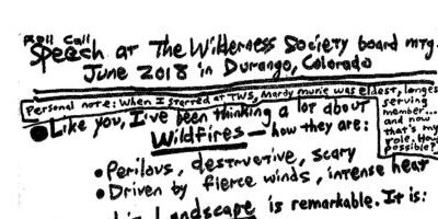 Speech to The Wilderness Society board in Durango, CO – June 2018