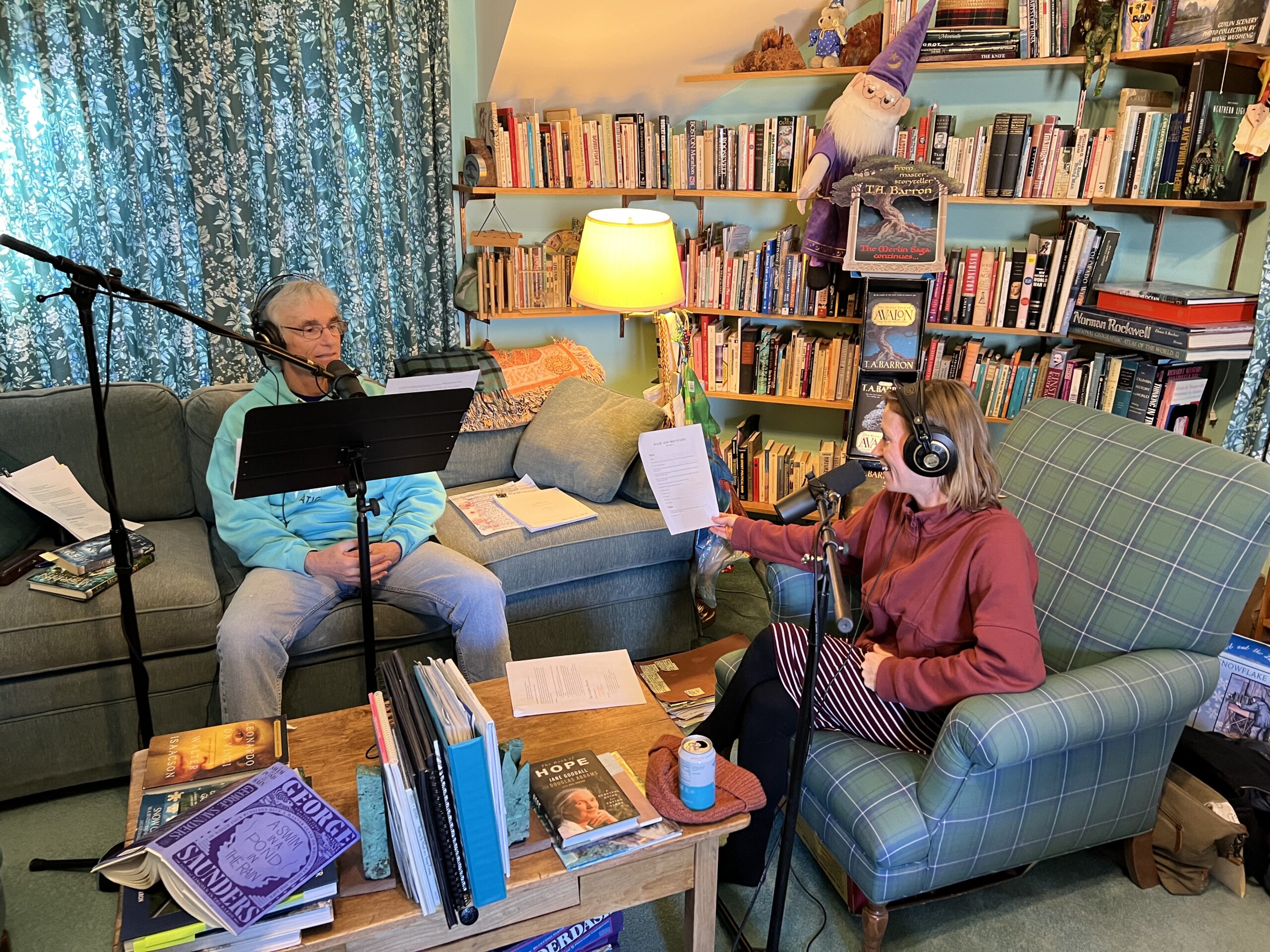 T. A. Barron recording podcast, reading Jill Santopolo's book, "The Light We Lost"