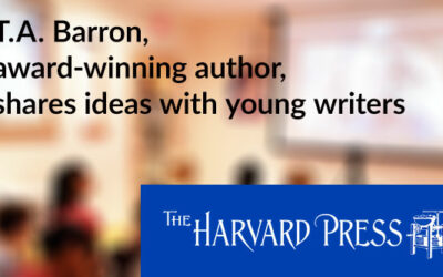 T. A. Barron, award-winning author, shares ideas with young writers